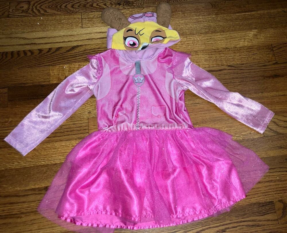 Nickelodeon Paw Patrol Skye Halloween Costume Dress Hooded Pink 3T